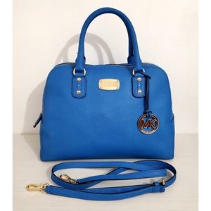 Michael Kors Blue Saffiano Satchel The perfect companion